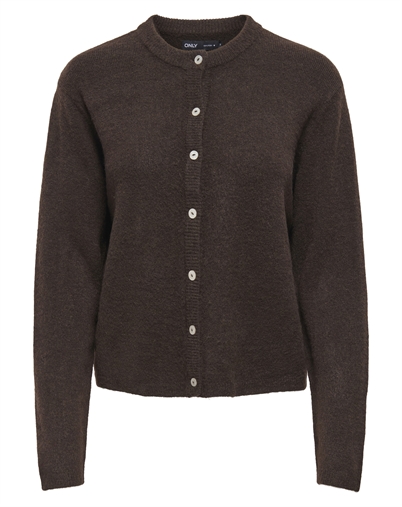 Only - ONLSimoni O-Neck Cardigan - Coffee Bean